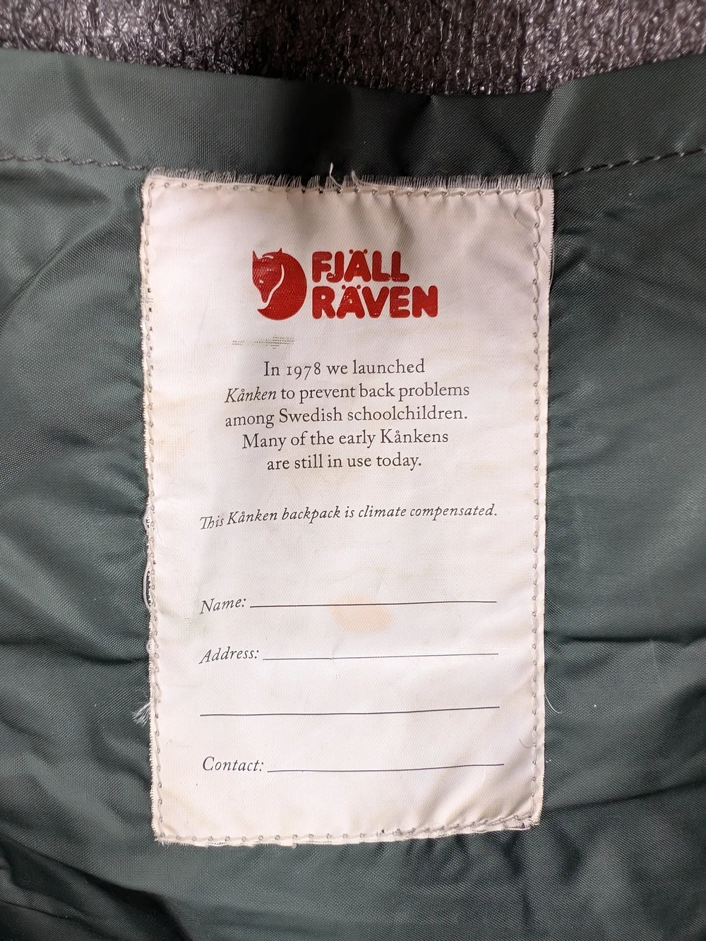 Fjallraven sturdy kånken